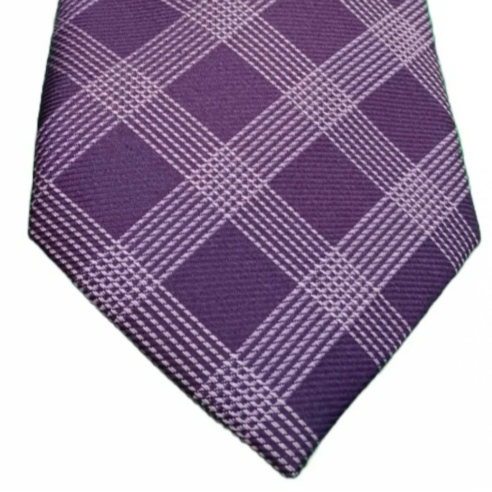 Merona Silk Purple Men's Tie | EUC | Square Pattern